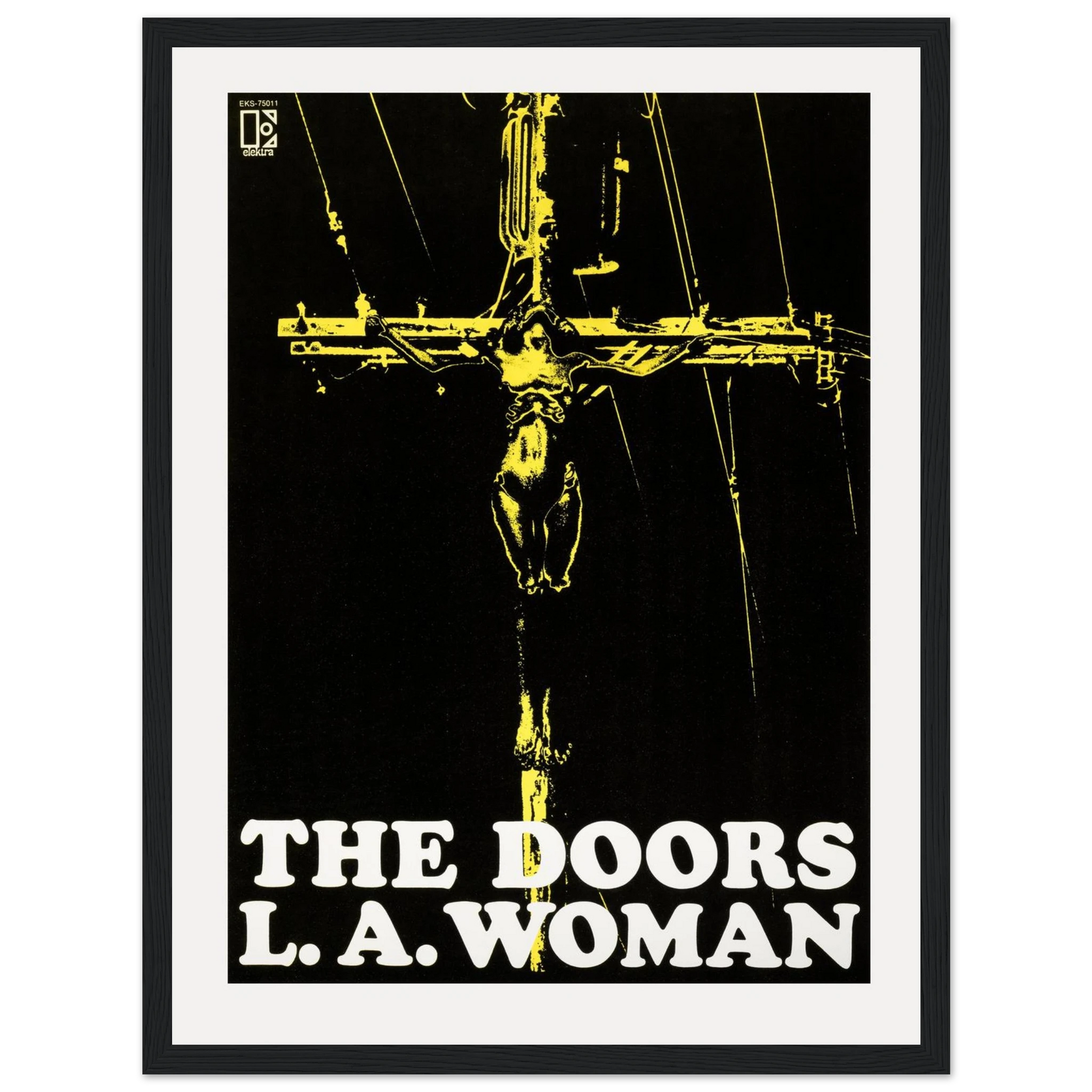 Celebrate one of rock’s most iconic albums with this vintage-style poster of The Doors' L.A. Woman. Featuring the legendary album cover design, this print captures the gritty, raw energy of Jim Morrison’s final studio recording with the band. The bold colors, classic typography, and unmistakable mood of L.A. Woman make this poster a powerful piece of rock history and visual culture. Ideal for music rooms, studio walls, or any classic rock collection, this high-quality print brings a touch of rebellious 70s 