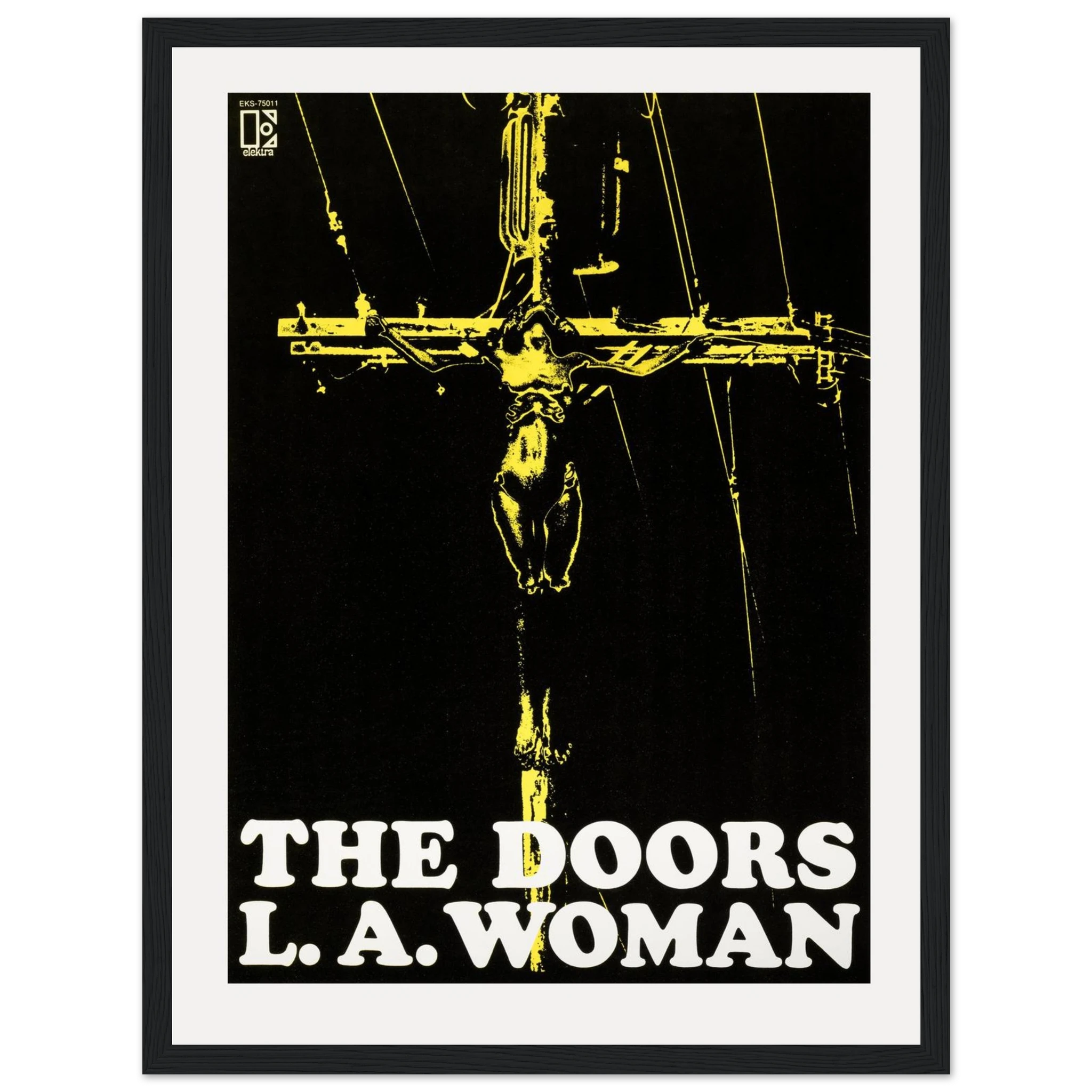 Celebrate one of rock’s most iconic albums with this vintage-style poster of The Doors' L.A. Woman. Featuring the legendary album cover design, this print captures the gritty, raw energy of Jim Morrison’s final studio recording with the band. The bold colors, classic typography, and unmistakable mood of L.A. Woman make this poster a powerful piece of rock history and visual culture. Ideal for music rooms, studio walls, or any classic rock collection, this high-quality print brings a touch of rebellious 70s 