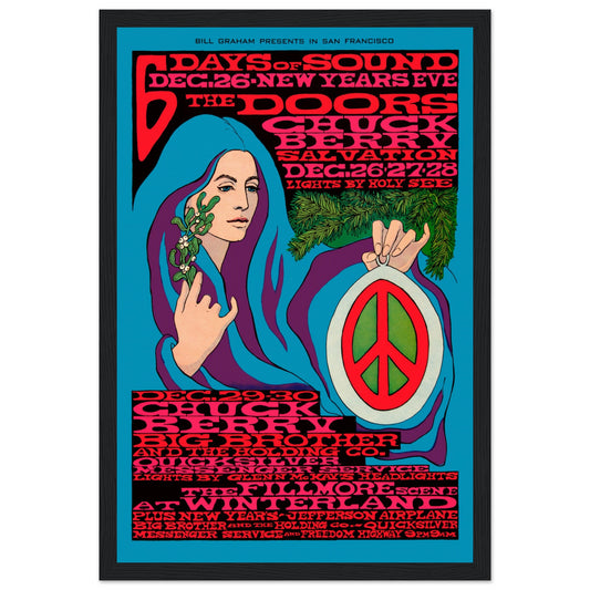 Step into the golden era of psychedelic rock with this vintage The Doors concert poster, showcasing Jim Morrison, Ray Manzarek, Robby Krieger, and John Densmore. Inspired by 60s and 70s rock memorabilia, this classic rock wall art is perfect for music lovers, collectors of vintage concert posters, and fans of psychedelic music history. Whether decorating a music room, studio, bar, or man cave, this The Doors poster brings the raw energy of legendary hits like "Light My Fire" and "Riders on the Storm" to you