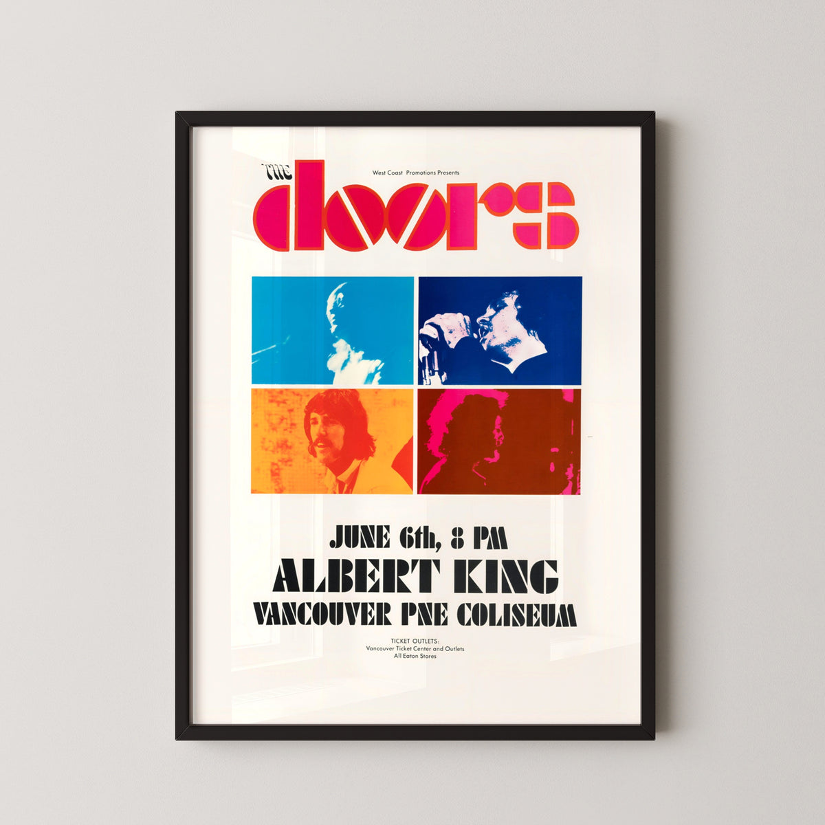 The Doors Vintage Band Poster – Classic Rock Art – black frame mockup