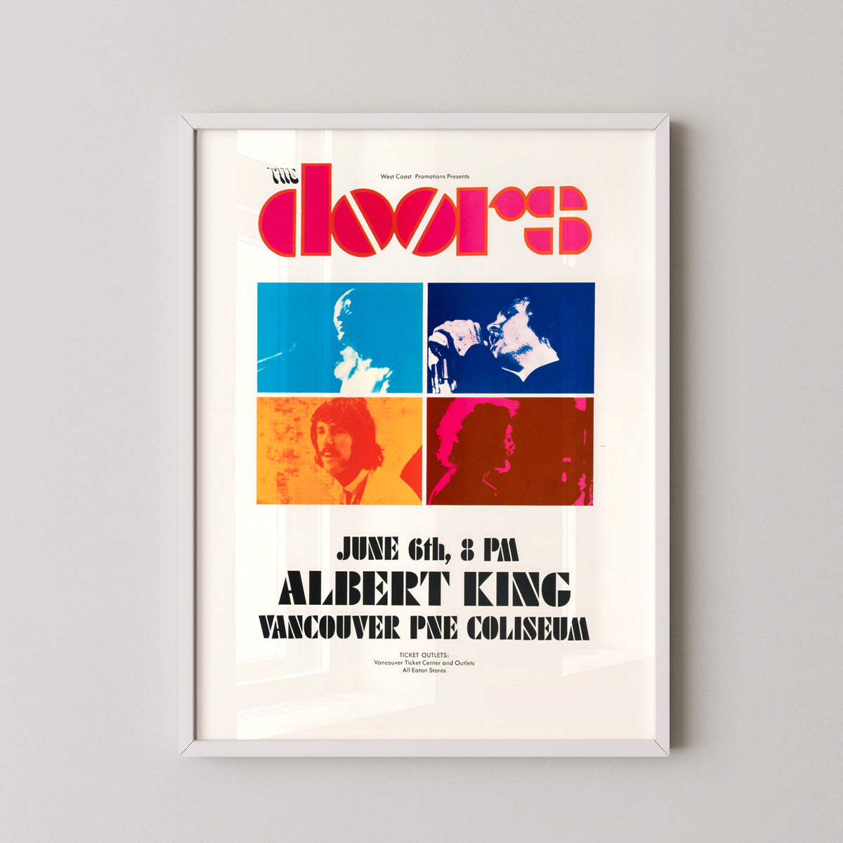 The Doors Vintage Band Poster – Classic Rock Art – white frame mockup