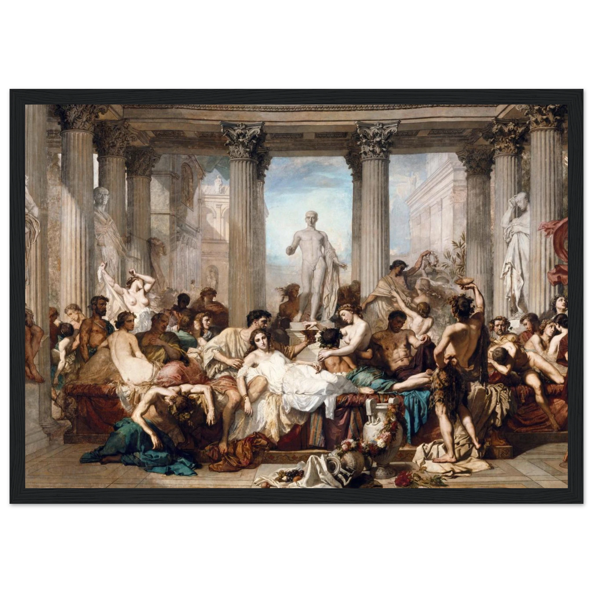 This high-quality reproduction print of The Romans in Their Decadence (1847) by Thomas Couture captures one of the most powerful images of ancient Rome’s decline. The painting depicts luxury, excess, and moral collapse in the Roman Empire, filled with rich detail, dramatic lighting, and grand scale composition. Printed on archival-grade paper using museum-quality giclée printing, this poster print makes bold wall art for fans of Roman history, classical decor, or anyone drawn to epic historical scenes. Add 