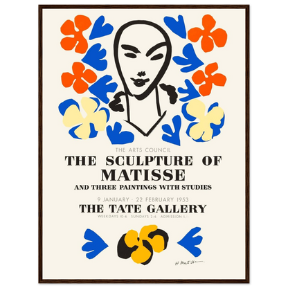 Fine art print of The Sculpture of Matisse Tate Gallery exhibition poster, honoring Matisse’s mastery of sculptural balance and abstraction.