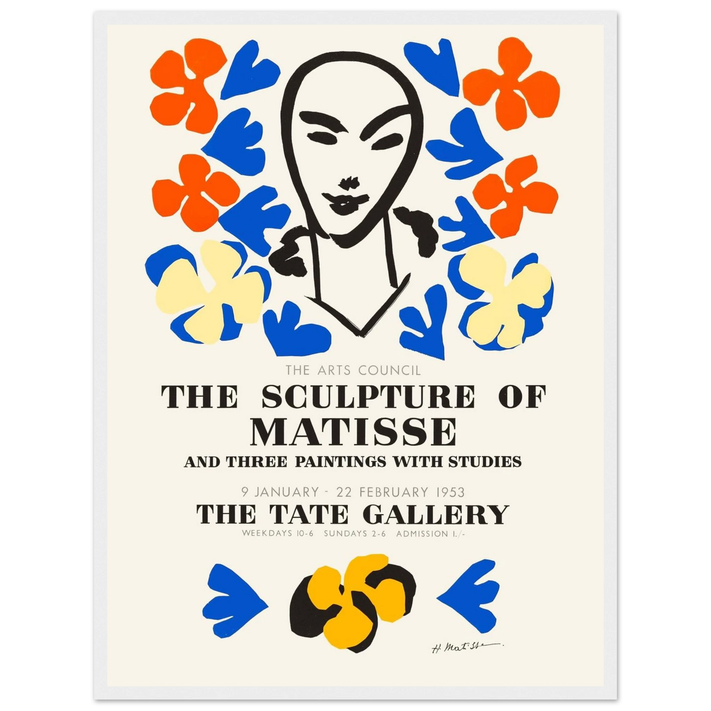 Museum-quality reproduction of The Sculpture of Matisse Tate Gallery exhibition poster, a tribute to the artist’s powerful sculptural forms.