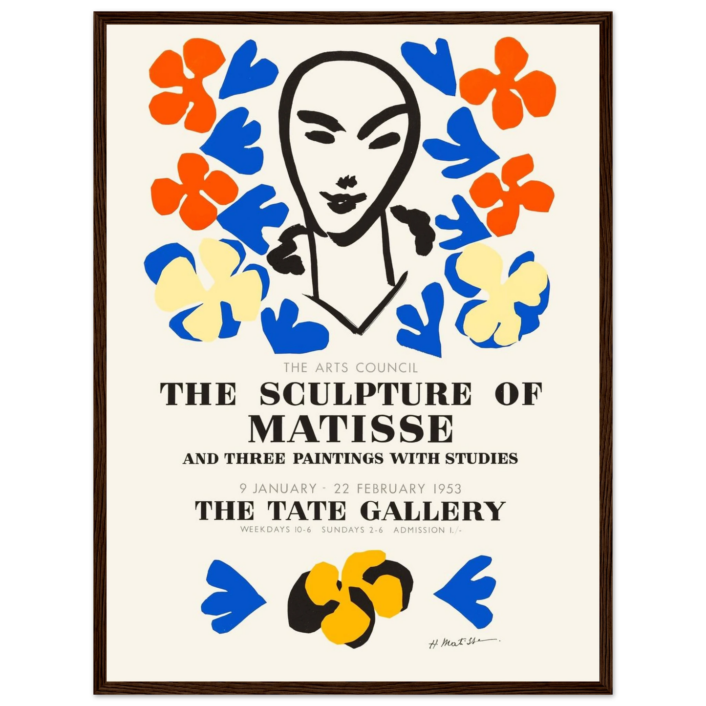 High-quality reproduction of The Sculpture of Matisse Tate Gallery poster, celebrating Henri Matisse’s sculptural exploration of form and movement.