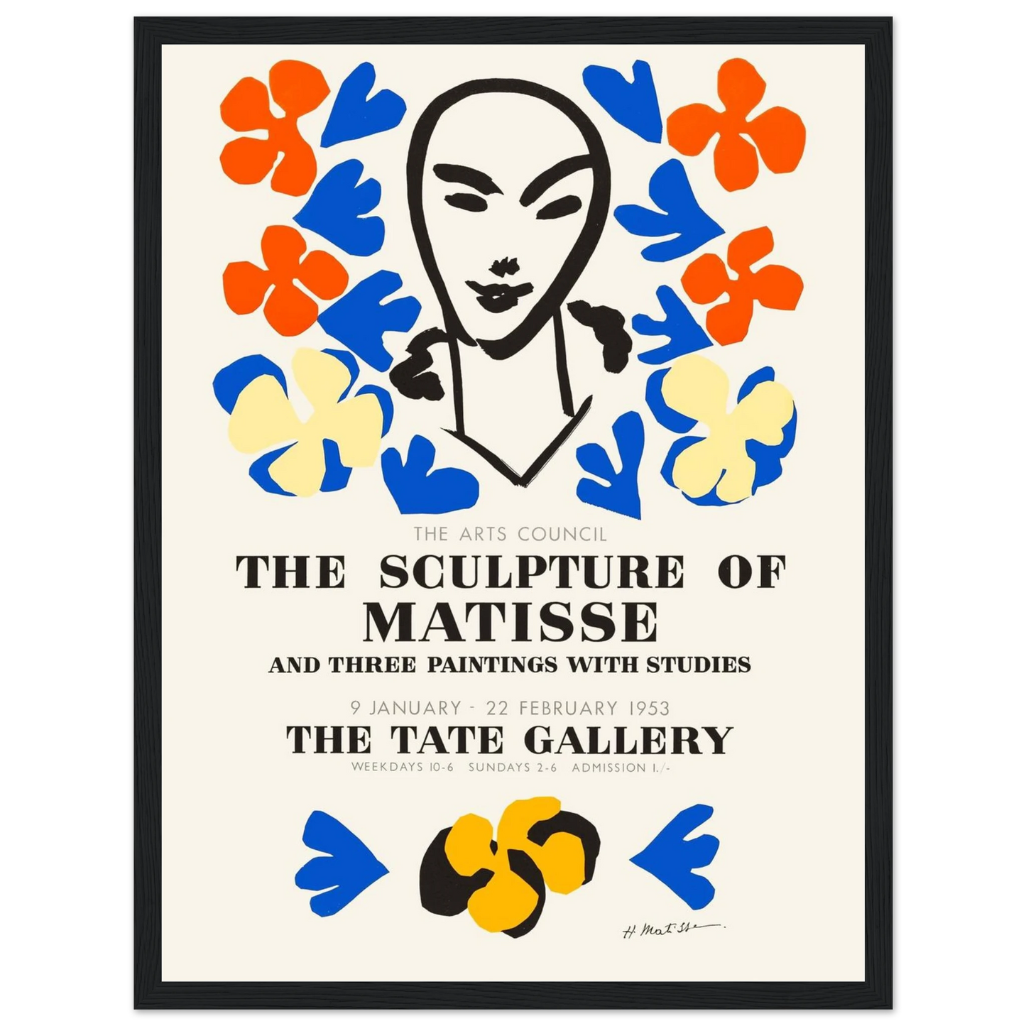 This high-quality reproduction poster from The Sculpture of Matisse exhibition at The Tate Gallery pays homage to the often-overlooked sculptural work of Henri Matisse. Best known for his paintings and cut-outs, Matisse also explored form, balance, and movement in three dimensions, resulting in powerful, simplified figures that reflect his mastery of space. This museum-style poster print is perfect for modern art enthusiasts, students of sculpture, and those who admire gallery-quality wall art with historic