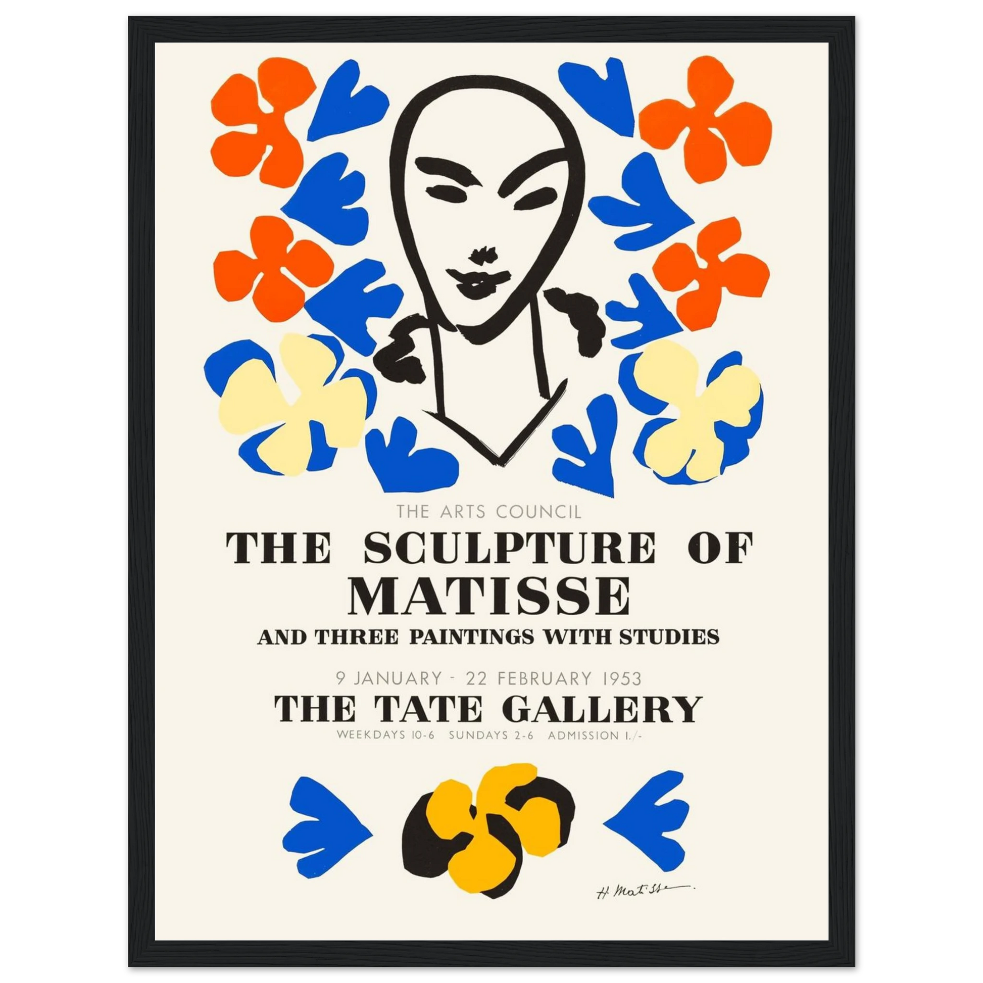 This high-quality reproduction poster from The Sculpture of Matisse exhibition at The Tate Gallery pays homage to the often-overlooked sculptural work of Henri Matisse. Best known for his paintings and cut-outs, Matisse also explored form, balance, and movement in three dimensions, resulting in powerful, simplified figures that reflect his mastery of space. This museum-style poster print is perfect for modern art enthusiasts, students of sculpture, and those who admire gallery-quality wall art with historic