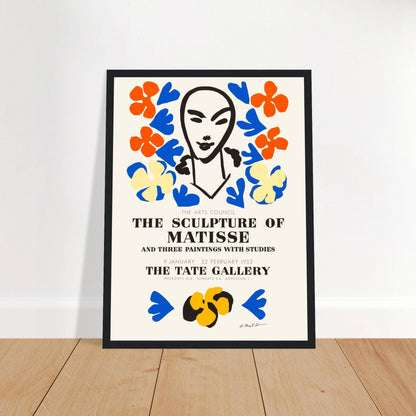 This high-quality reproduction poster from The Sculpture of Matisse exhibition at The Tate Gallery pays homage to the often-overlooked sculptural work of Henri Matisse. Best known for his paintings and cut-outs, Matisse also explored form, balance, and movement in three dimensions, resulting in powerful, simplified figures that reflect his mastery of space. This museum-style poster print is perfect for modern art enthusiasts, students of sculpture, and those who admire gallery-quality wall art with historic