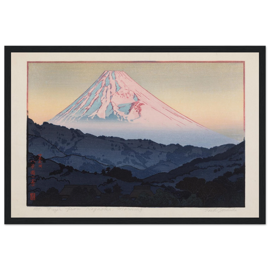 This museum-quality reproduction of a mid-20th century woodblock print by Tōshi Yoshida (Japanese, 1911–1995) captures the elegance and precision of modern Japanese printmaking during the Showa era. Each print is signed in pencil “Toshi Yoshida”, and includes the artist’s red ink seal, just as in the original editions. A leading figure in the Yoshida family of artists, Tōshi brought a contemporary sensibility to traditional techniques, blending realist landscapes, subtle color work, and a deep appreciation 
