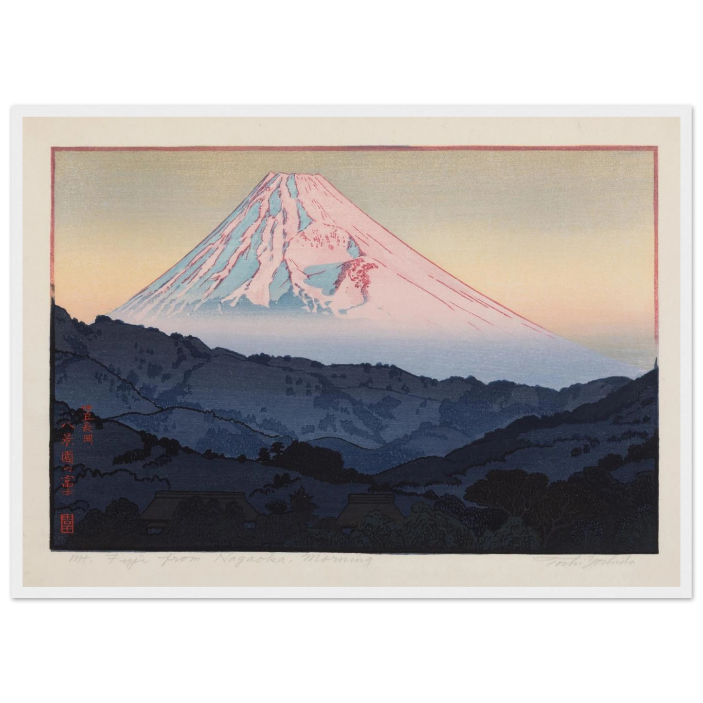 Showa-period wall art print by Tōshi Yoshida, reflecting a perfect harmony of modern design and timeless Japanese aesthetic.