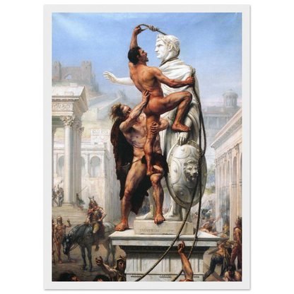 Museum-quality giclée poster of Troy Coperton’s Sack of Rome, highlighting the brutality of ancient warfare.