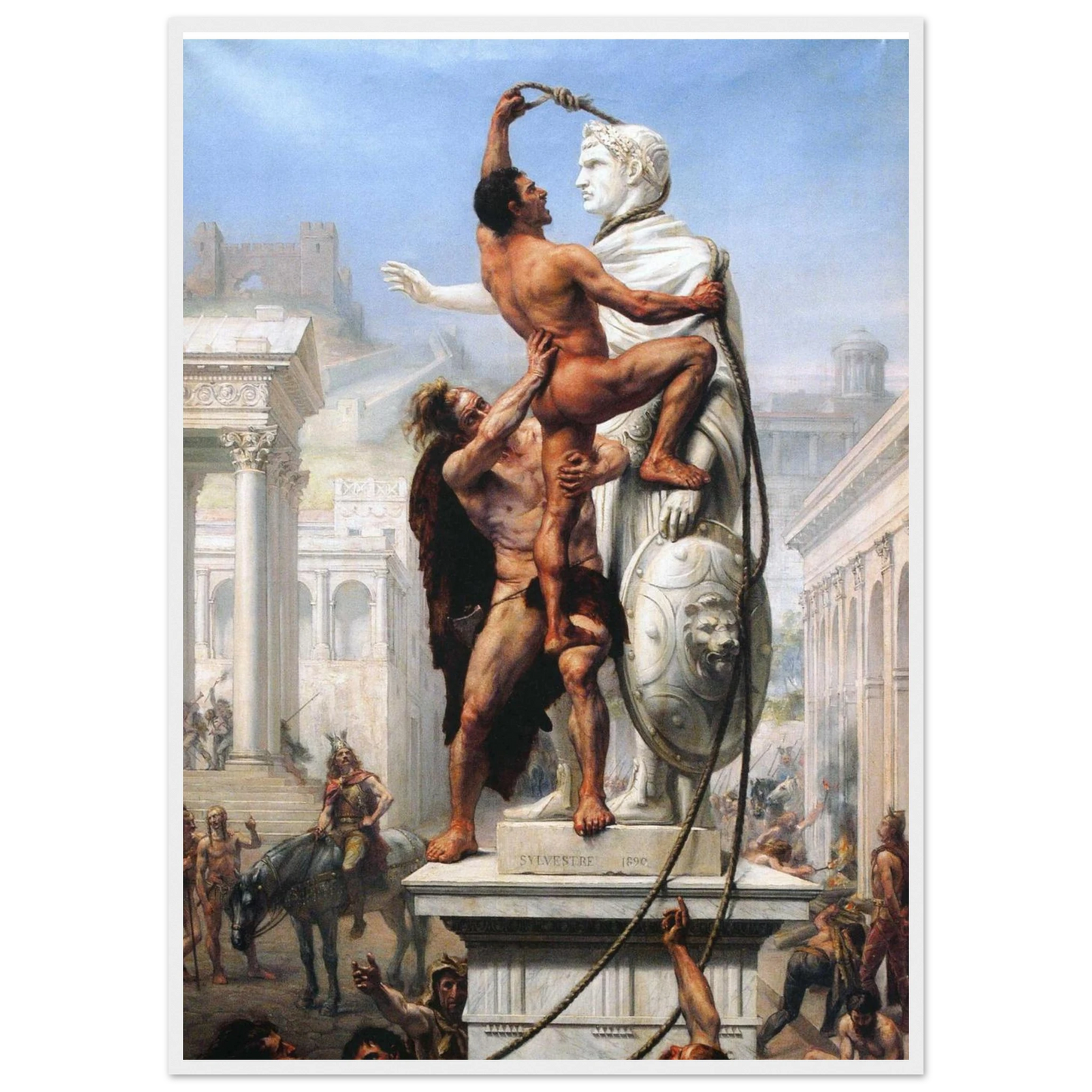 ack of Rome artwork by Troy Coperton, detailed reproduction print of one of history’s infamous battles