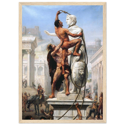 roy Coperton’s Sack of Rome historical wall art, showing gladiators, invaders, and chaos in the Colosseum.