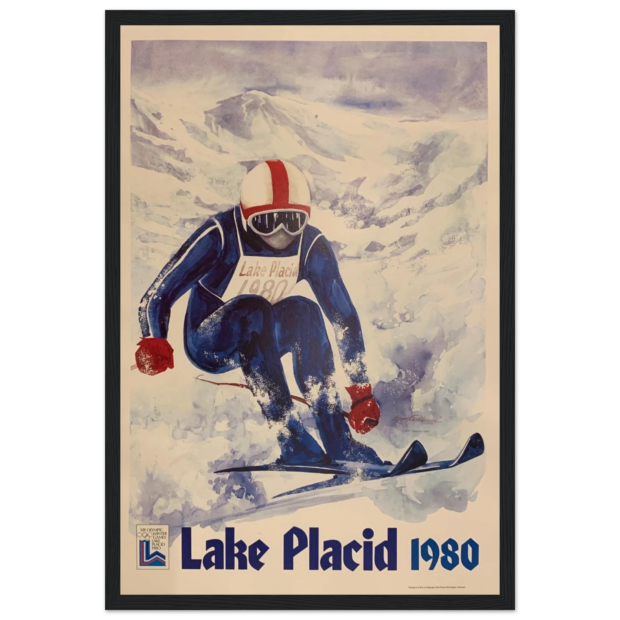 Alpine travel poster of Salt Lake City’s ski scene, blending nostalgic 1980s design with bold mountain adventure spirit.