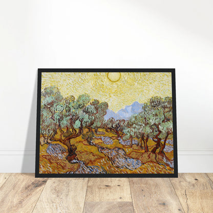 This high-quality reproduction print of Olive Trees by Vincent van Gogh captures the artist’s passion for nature through vibrant brushstrokes and a swirling, sunlit palette. Painted in 1889 during his time in Saint-Rémy, this piece showcases Van Gogh’s ability to express movement, mood, and light through the natural world. With its rich texture and rhythmic composition, this poster print brings powerful visual energy to any room. Printed on archival-quality paper, it’s ideal wall art for art lovers, collect