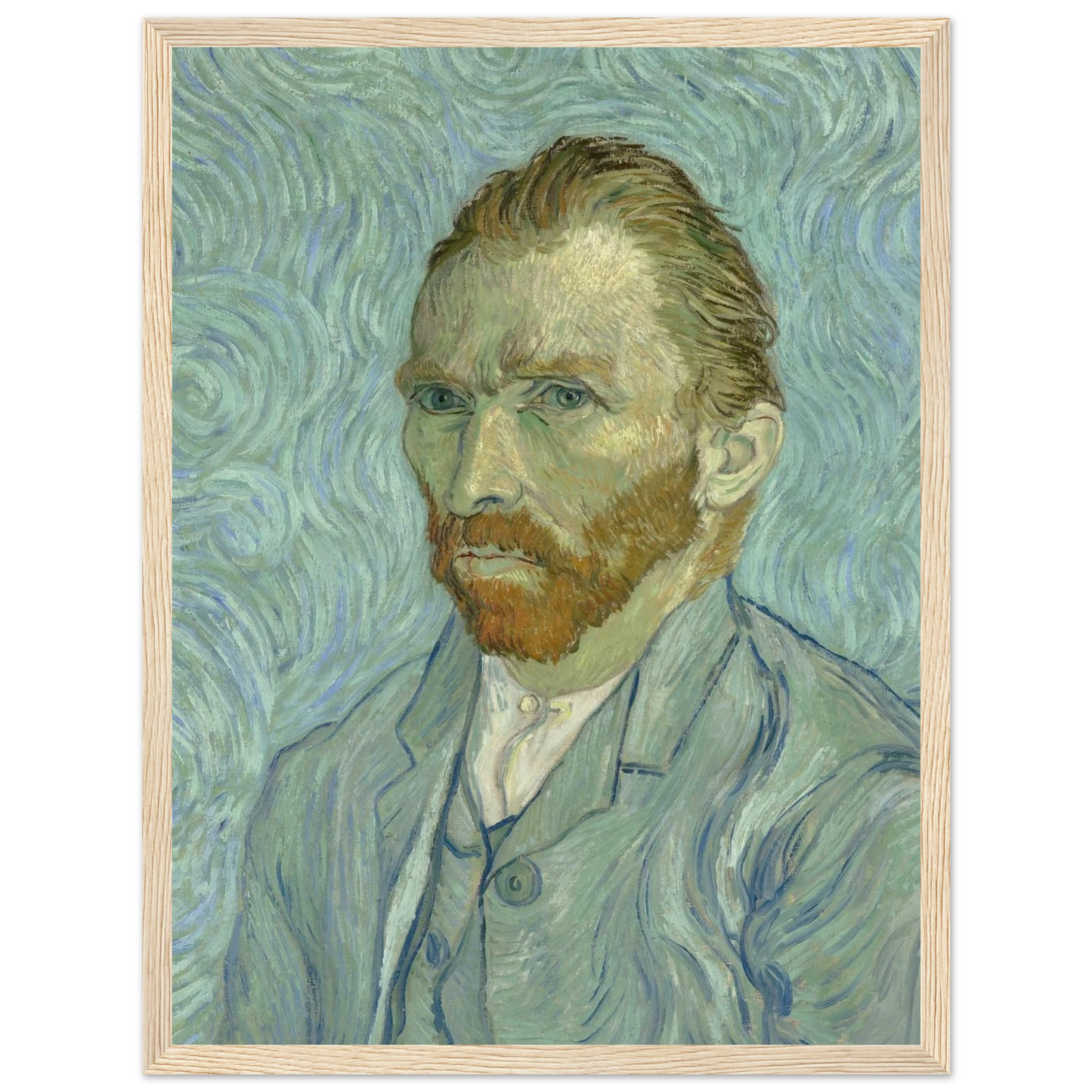 Classic wall decor print of Self-Portrait by Vincent van Gogh, ideal for art lovers, collectors, and modern interiors inspired by color and emotion.