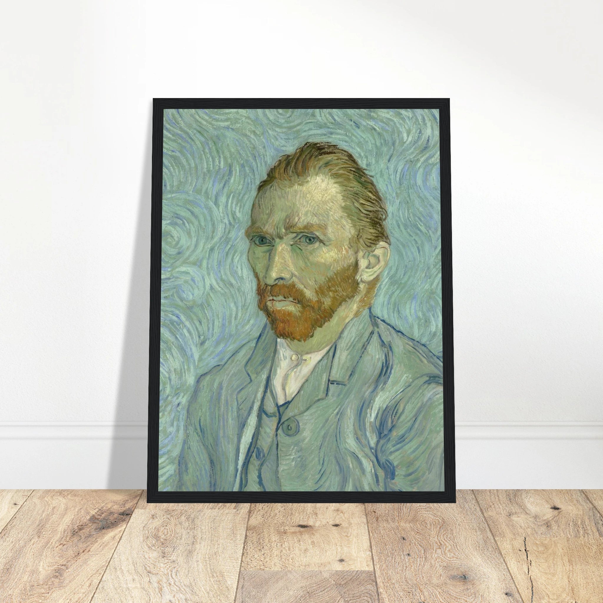 This high-quality reproduction of Self-Portrait by Vincent van Gogh captures the emotional depth and raw brushwork that define the artist’s most personal masterpieces. Painted in 1889, during his stay at the asylum in Saint-Rémy, this portrait reflects Van Gogh’s inner turmoil and resilience, conveyed through piercing eyes and swirling strokes of blue, green, and ochre. Printed on archival-quality paper, this poster print retains the expressive power of the original work. Ideal as wall art for collectors, s