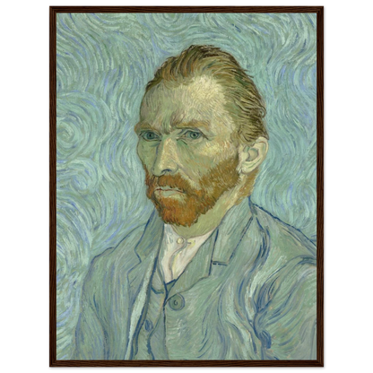 High-quality reproduction of Self-Portrait (1889) by Vincent van Gogh, capturing the artist’s intense gaze and swirling Post-Impressionist brushwork.