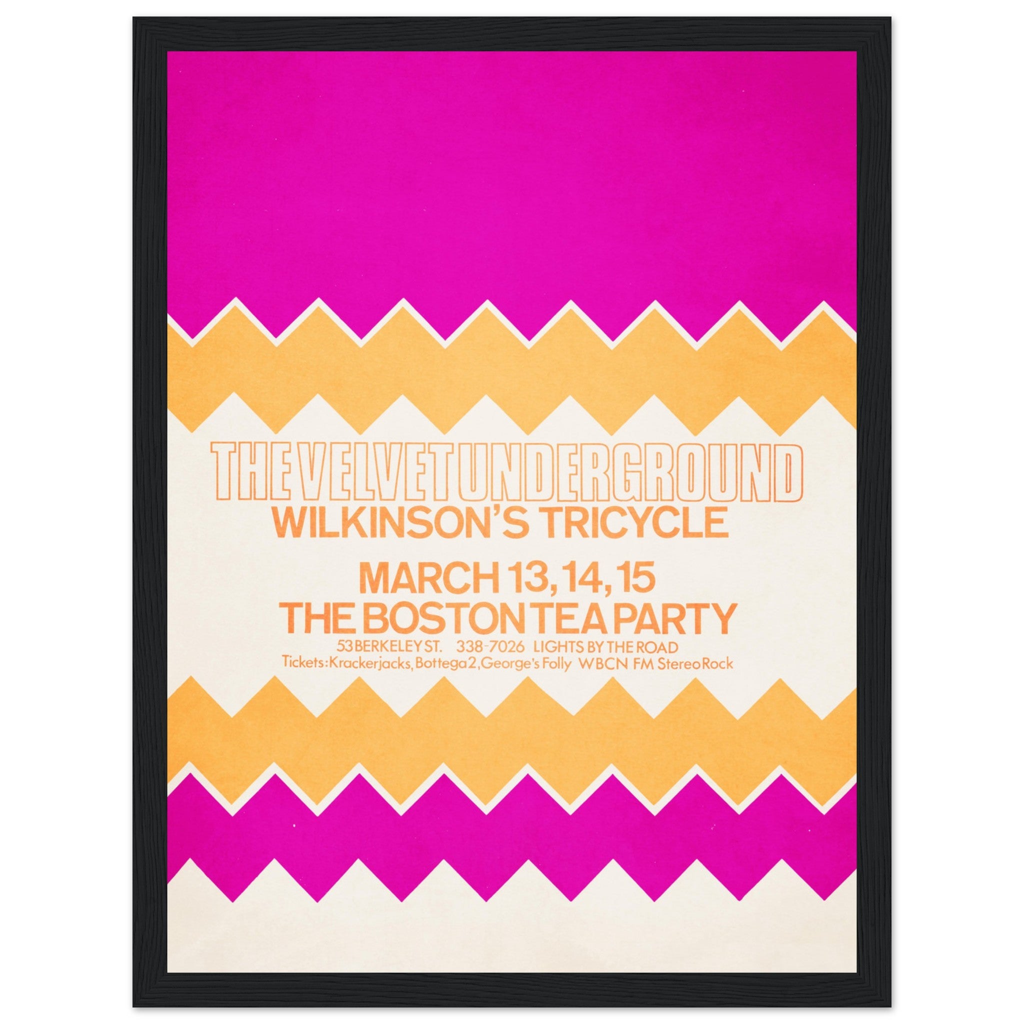 Relive the era of The Velvet Underground with this vintage concert poster, featuring the legendary band fronted by Lou Reed and backed by icons like John Cale, Sterling Morrison, and Moe Tucker. Known for hits like "Heroin," "Venus in Furs," and "Sweet Jane," this retro rock print is perfect for classic rock fans, collectors of 60s and 70s music posters, and lovers of underground art. Whether for your home, music room, or studio, this Velvet Underground wall art is a must-have. Order now and bring the avant