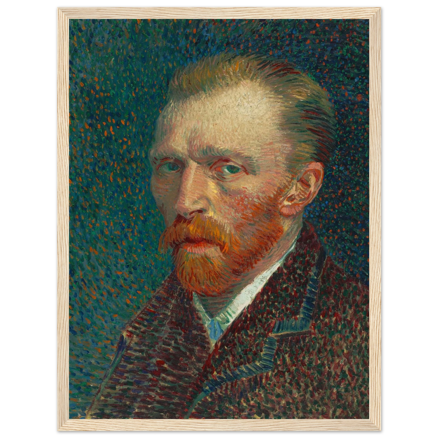Fine-art reproduction of Self-Portrait by Van Gogh, a timeless Post-Impressionist masterpiece full of texture, emotion, and color harmony.
