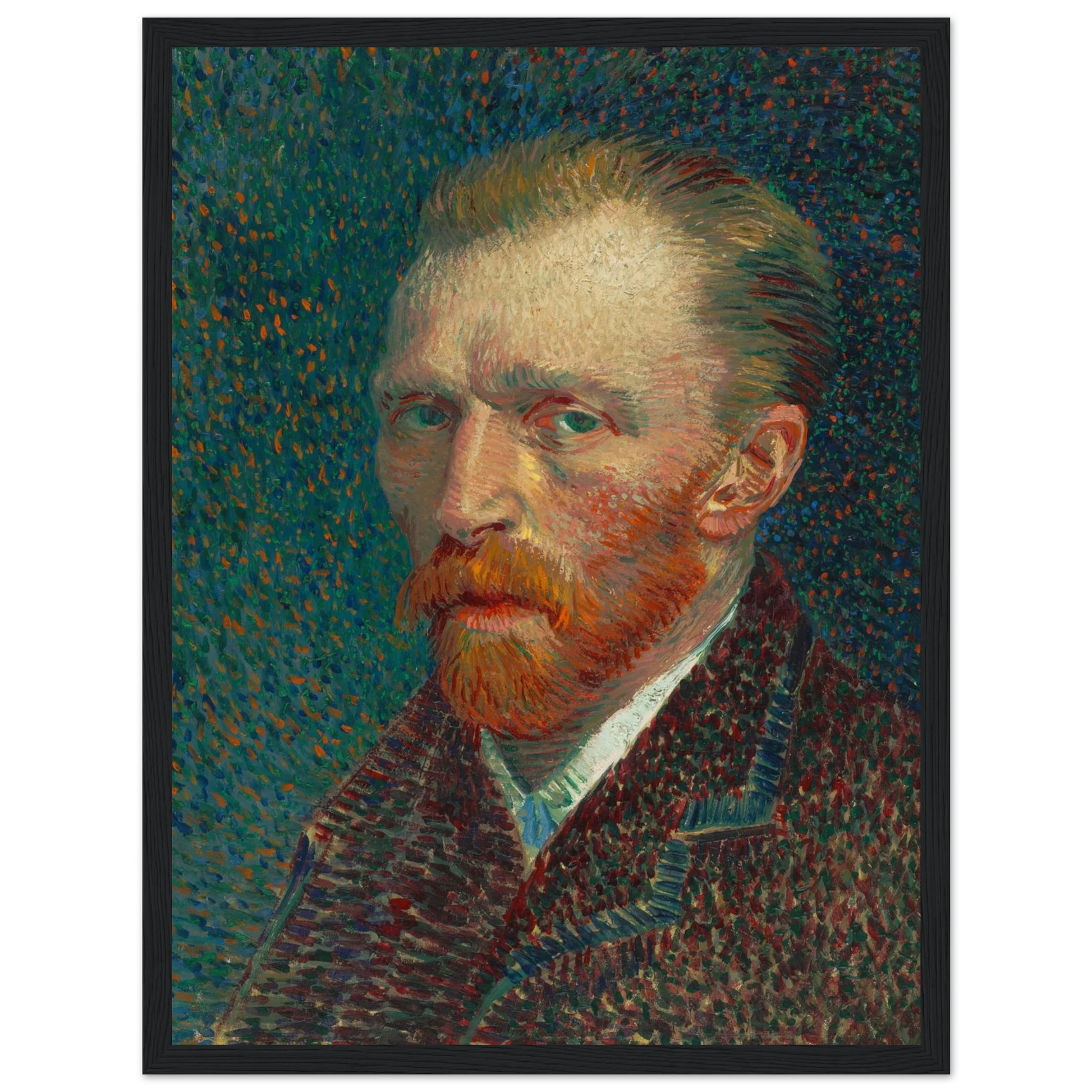 This museum-quality reproduction of Vincent van Gogh – Self-Portrait (1889) offers a powerful glimpse into the mind and brush of one of history’s most celebrated artists. Painted during his time in Saint-Rémy-de-Provence, this self-portrait reveals Van Gogh’s emotional intensity and painterly mastery, with bold colors, vivid textures, and a piercing gaze. Printed on archival-grade paper, this poster print is ideal wall art for collectors, students, and admirers of Post-Impressionist portraiture. Whether dis