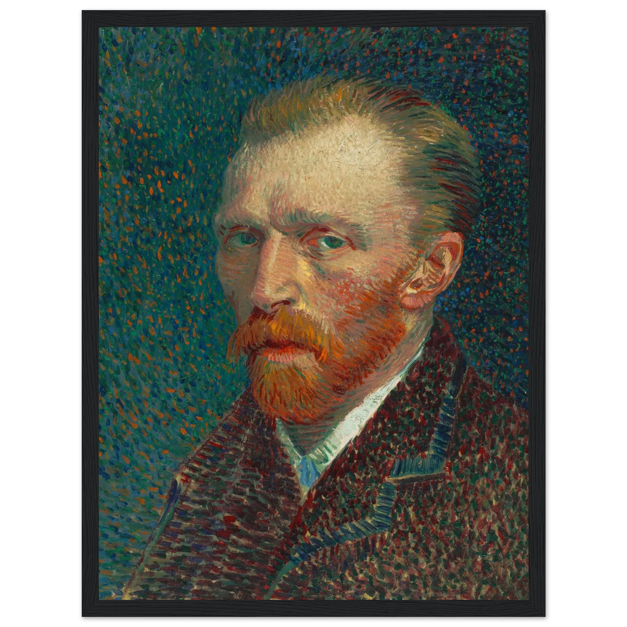 This museum-quality reproduction of Vincent van Gogh – Self-Portrait (1889) offers a powerful glimpse into the mind and brush of one of history’s most celebrated artists. Painted during his time in Saint-Rémy-de-Provence, this self-portrait reveals Van Gogh’s emotional intensity and painterly mastery, with bold colors, vivid textures, and a piercing gaze. Printed on archival-grade paper, this poster print is ideal wall art for collectors, students, and admirers of Post-Impressionist portraiture. Whether dis