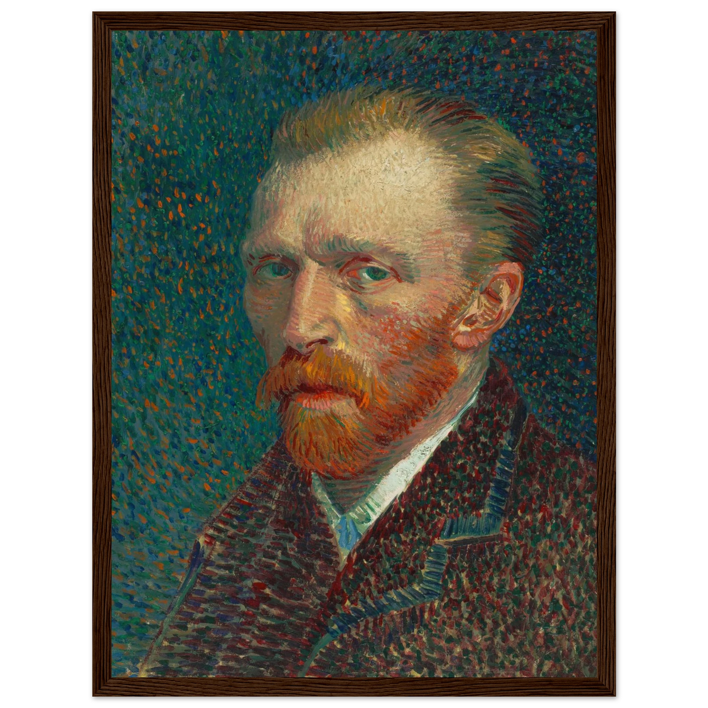 Museum-quality reproduction of Self-Portrait (1889) by Vincent van Gogh, capturing bold color, vivid texture, and the artist’s intense gaze.