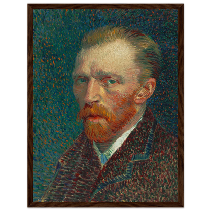 Museum-quality reproduction of Self-Portrait (1889) by Vincent van Gogh, capturing bold color, vivid texture, and the artist’s intense gaze.