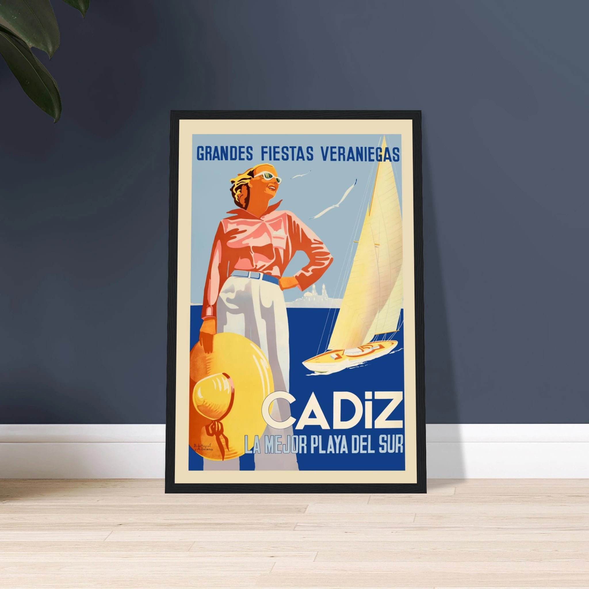 Bring the sun-soaked spirit of southern Spain to your walls with this vintage Cádiz travel poster, featuring a scenic seaside view of one of Europe’s oldest coastal cities. Designed in a retro tourism style, this artwork captures the charm of Mediterranean architecture, sandy beaches, and the warm glow of Andalusian life. Perfect for bohemian interiors, vacation homes, or travel-themed decor, it evokes a sense of relaxed elegance and cultural richness. Printed on archival-quality paper, this piece is a time