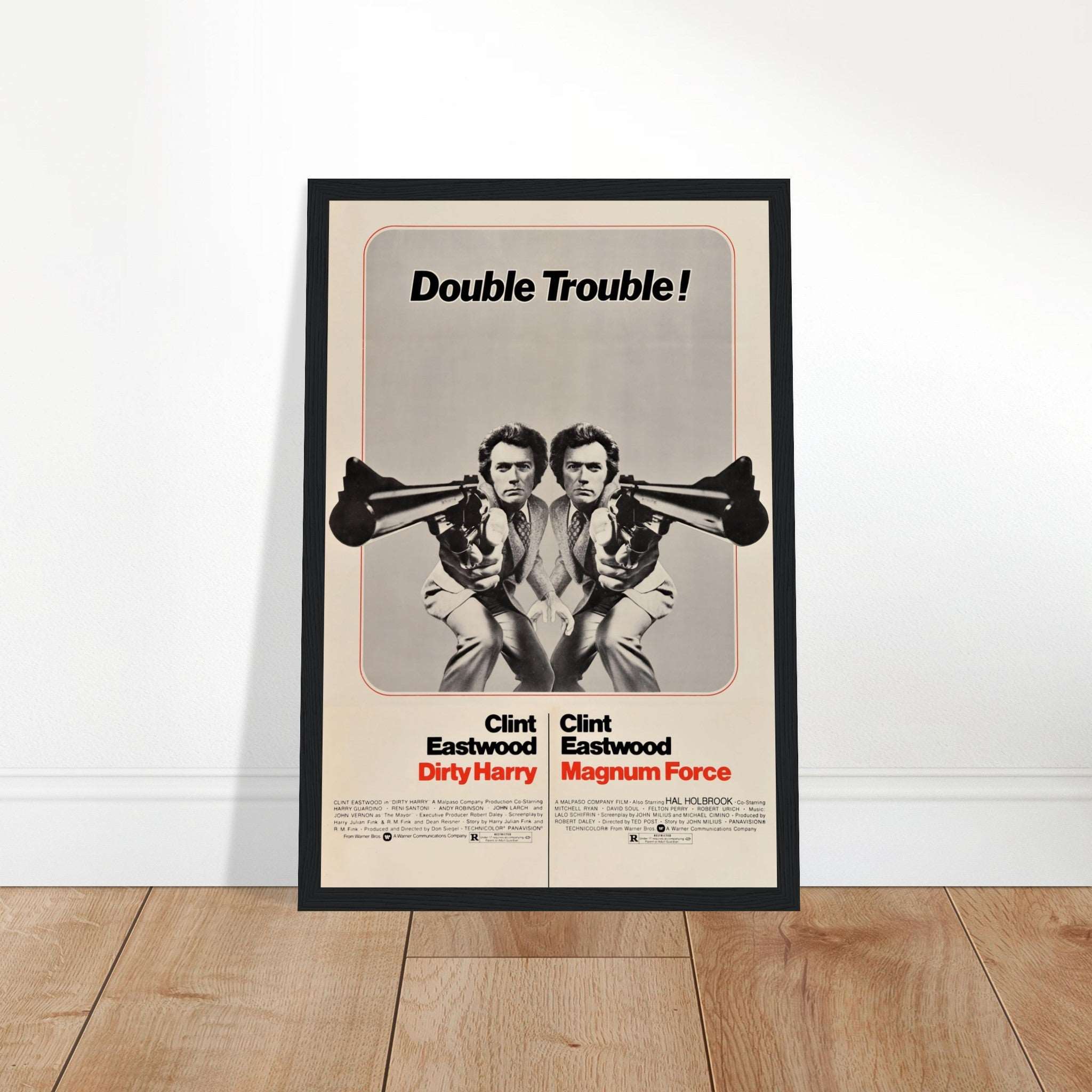 Celebrate one of the greatest action-thrillers of all time with this Dirty Harry movie poster. Featuring Clint Eastwood in his legendary role as Inspector Harry Callahan, this vintage film print is perfect for classic cinema fans, collectors, and action movie lovers. With its bold ’70s crime film aesthetic, this Dirty Harry wall art adds an edgy touch to any home theater, office, or man cave.