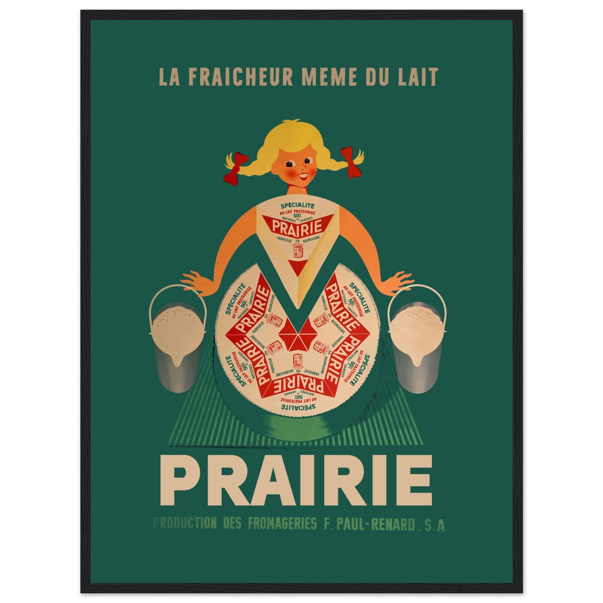 Discover this Prairie French Cheese poster, a charming addition to any kitchen. Featuring classic French cheese designs, it's perfect for food lovers and kitchen décor. Shop now for this vintage food art!