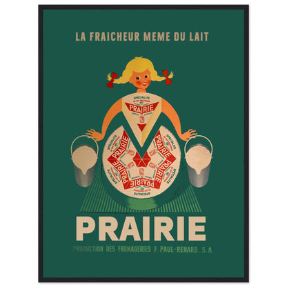 Discover this Prairie French Cheese poster, a charming addition to any kitchen. Featuring classic French cheese designs, it's perfect for food lovers and kitchen décor. Shop now for this vintage food art!