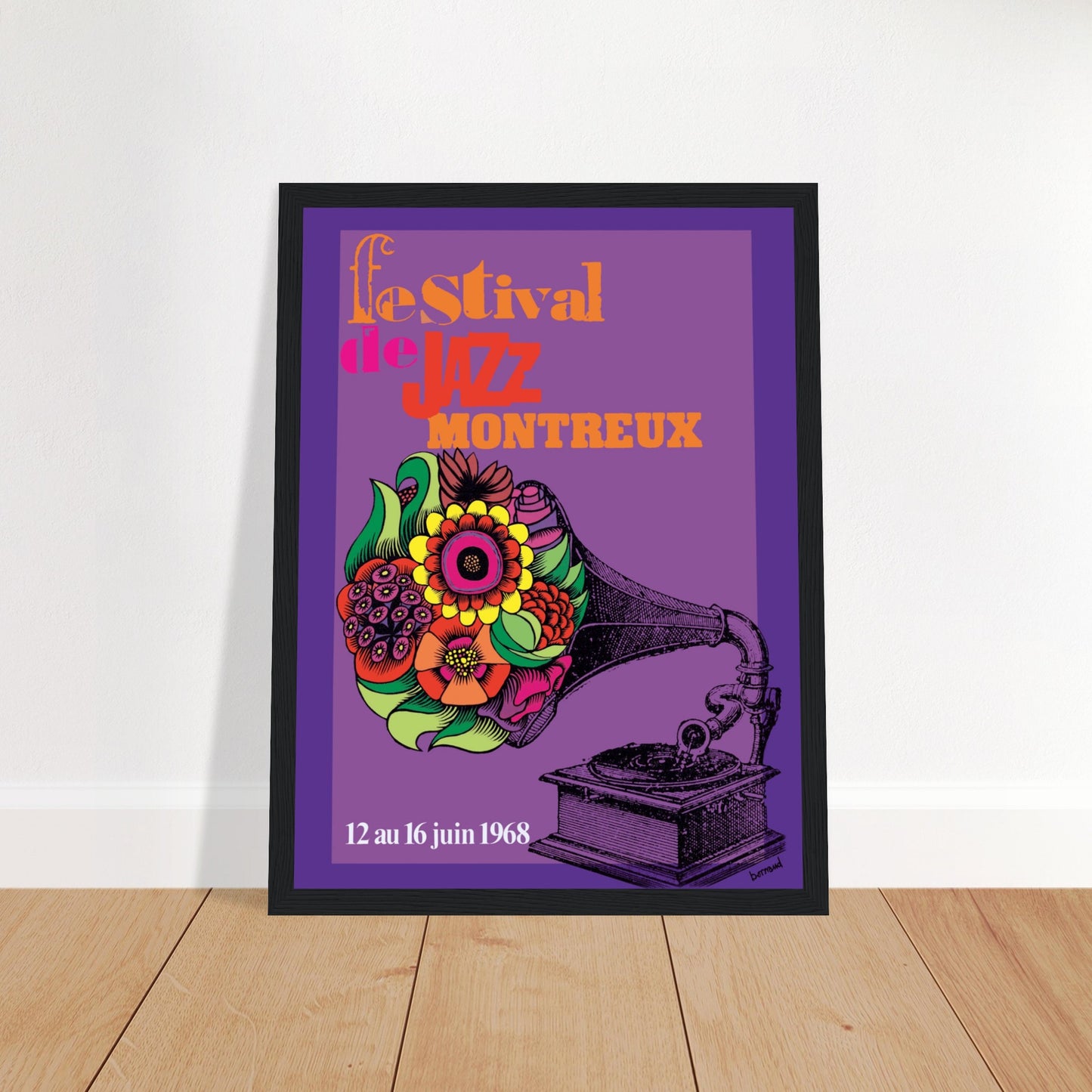 Own a piece of jazz history with this Montreux Jazz Festival 1968 poster, showcasing one of the most iconic music events. The 1968 lineup featured jazz legends such as Bill Evans, Ella Fitzgerald, Nina Simone, Dexter Gordon, Cannonball Adderley, and Roland Kirk, making it a milestone year for the festival. This vintage jazz poster is a must-have for music lovers, collectors, and fans of classic jazz concerts. Perfect for home decor, music rooms, or jazz memorabilia collections. Order now and relive the gold