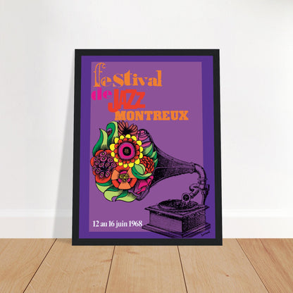 Own a piece of jazz history with this Montreux Jazz Festival 1968 poster, showcasing one of the most iconic music events. The 1968 lineup featured jazz legends such as Bill Evans, Ella Fitzgerald, Nina Simone, Dexter Gordon, Cannonball Adderley, and Roland Kirk, making it a milestone year for the festival. This vintage jazz poster is a must-have for music lovers, collectors, and fans of classic jazz concerts. Perfect for home decor, music rooms, or jazz memorabilia collections. Order now and relive the gold