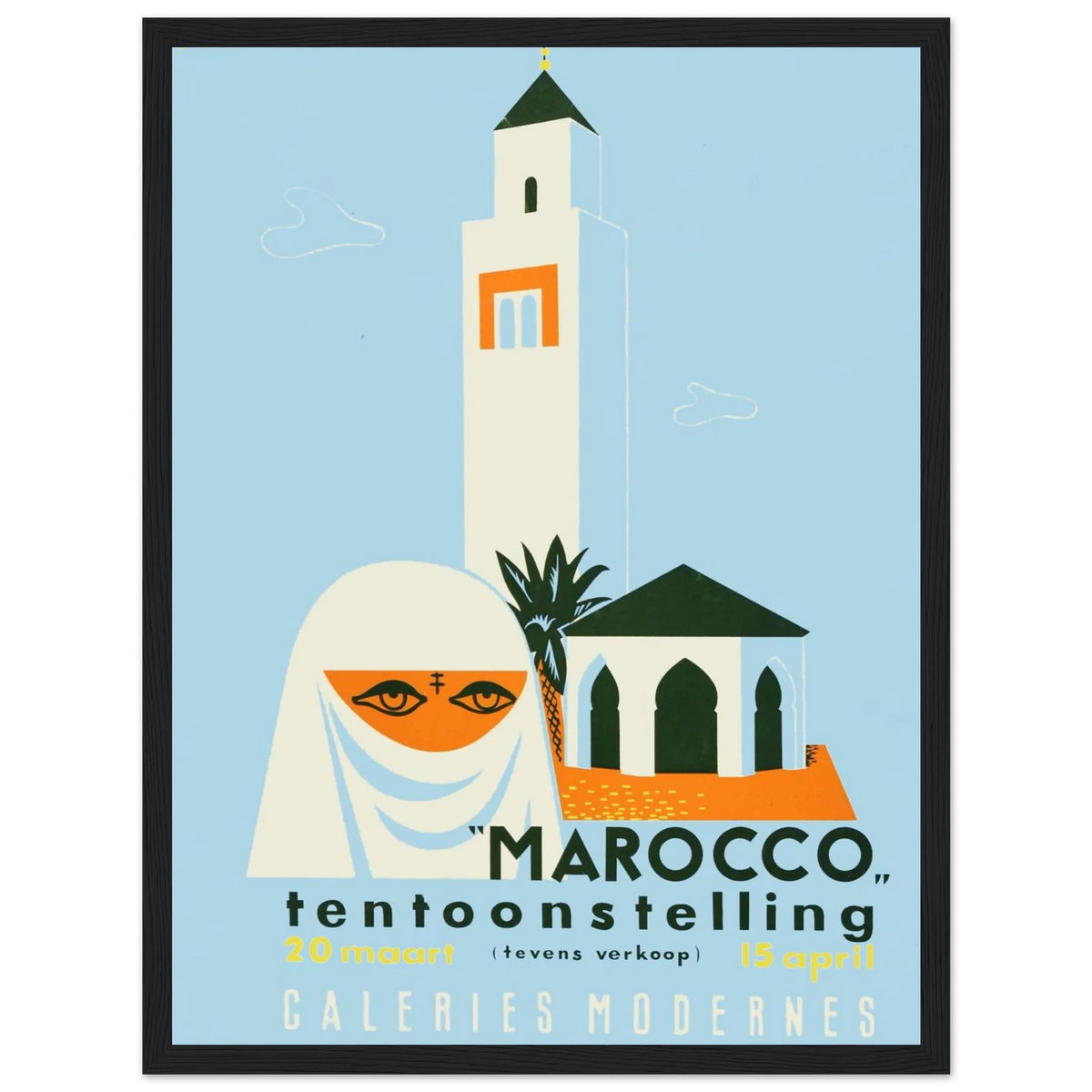 Vintage Morocco Travel Poster – main artwork