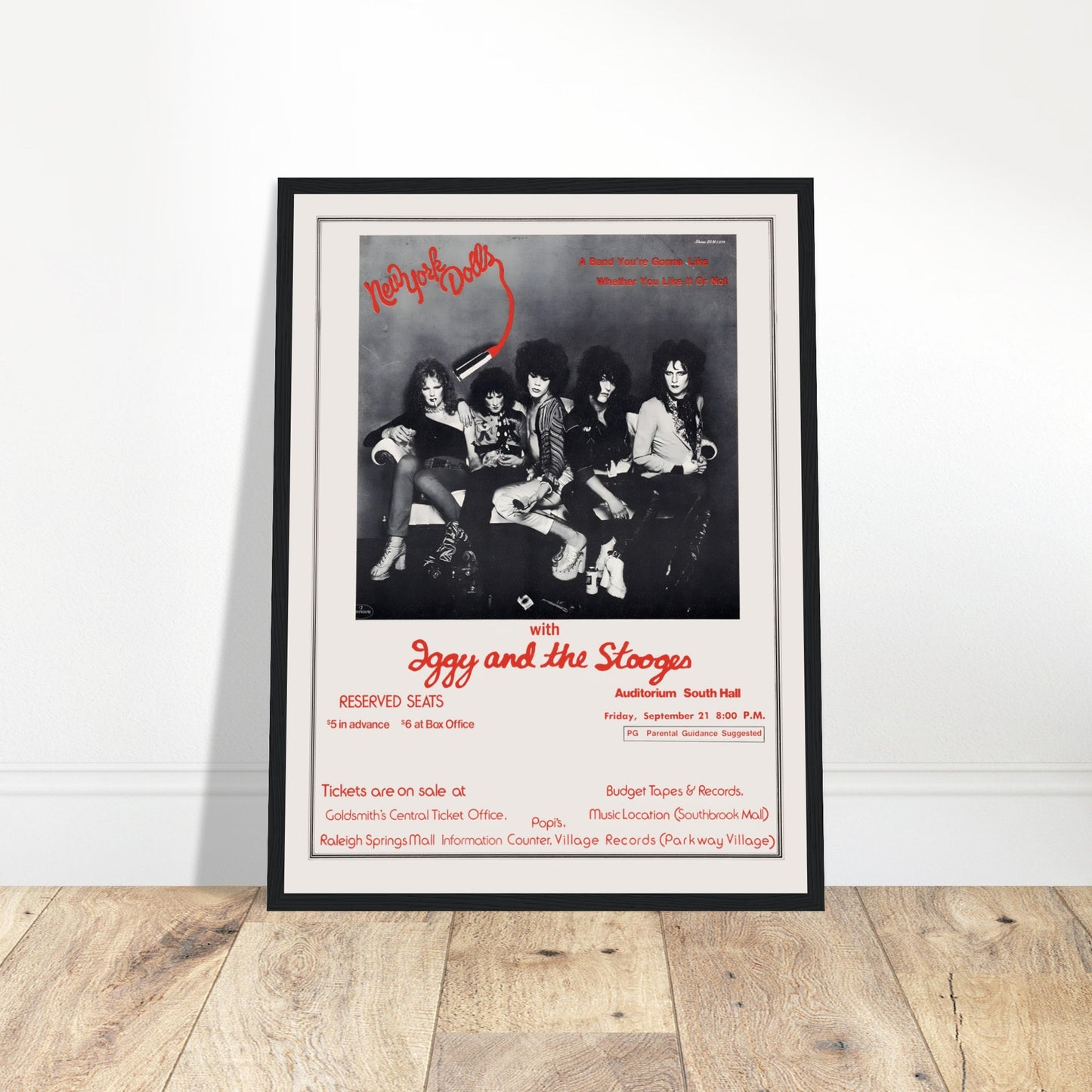 Celebrate punk rock with this New York Dolls vintage concert poster. Perfect for music lovers and collectors. Shop now for iconic 70s rock wall art!
