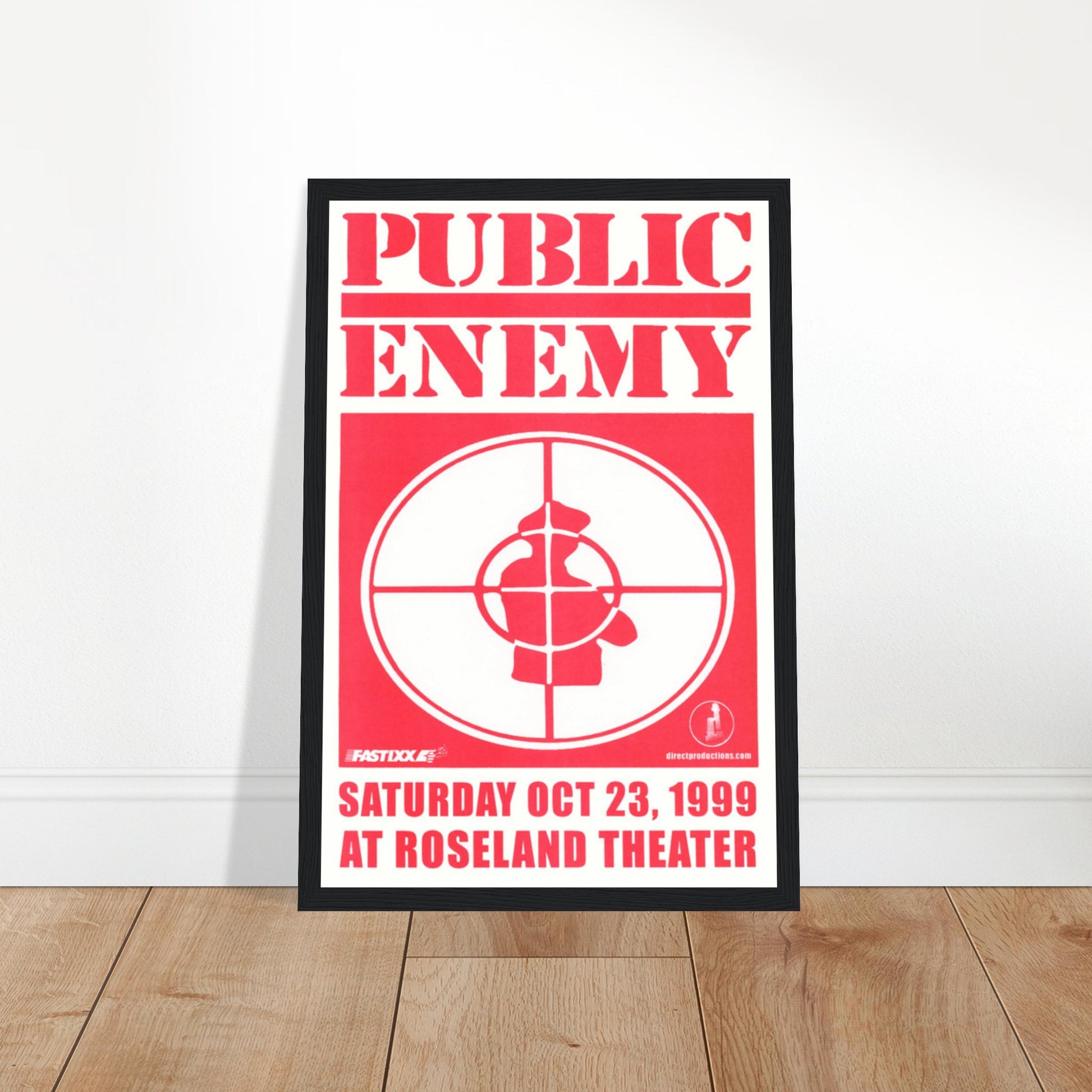 Own a piece of hip-hop history with this Public Enemy 1999 concert poster, featuring the legendary rap group that revolutionized the genre. Known for their politically charged lyrics and powerful beats, Public Enemy remains one of the most influential acts in hip-hop. This vintage concert poster is a must-have for rap fans, hip-hop collectors, and lovers of 90s music memorabilia. Perfect for decorating a music room, studio, or office, this Public Enemy poster captures the energy and legacy of one of hip-hop