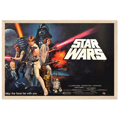 Vintage Star Wars wall art print capturing the adventure and nostalgia of the galaxy far, far away.