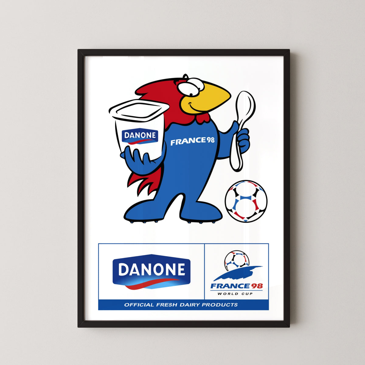 world cup 1998 poster – black frame mockup
